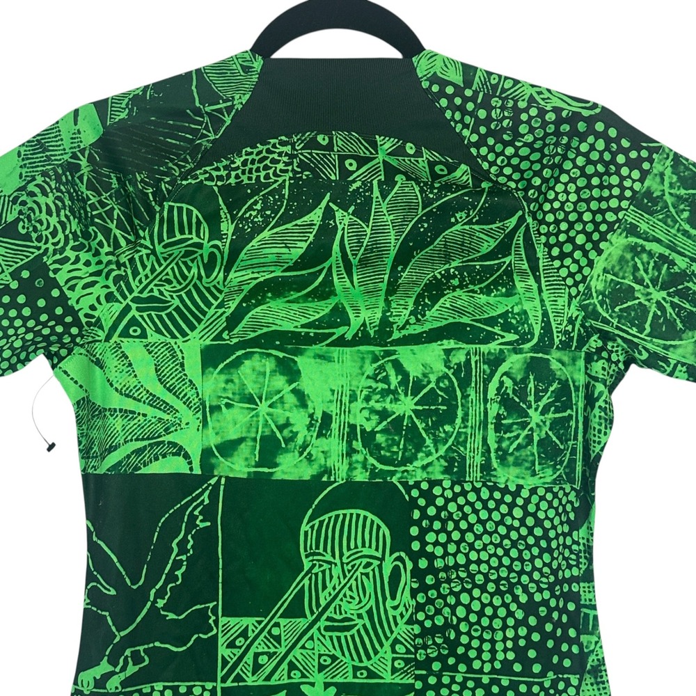Nike Womens Nigeria Soccer Jersey S Green Graphic Print Dri-FIT Slim Fit DN0702 - Picture 6 of 11
